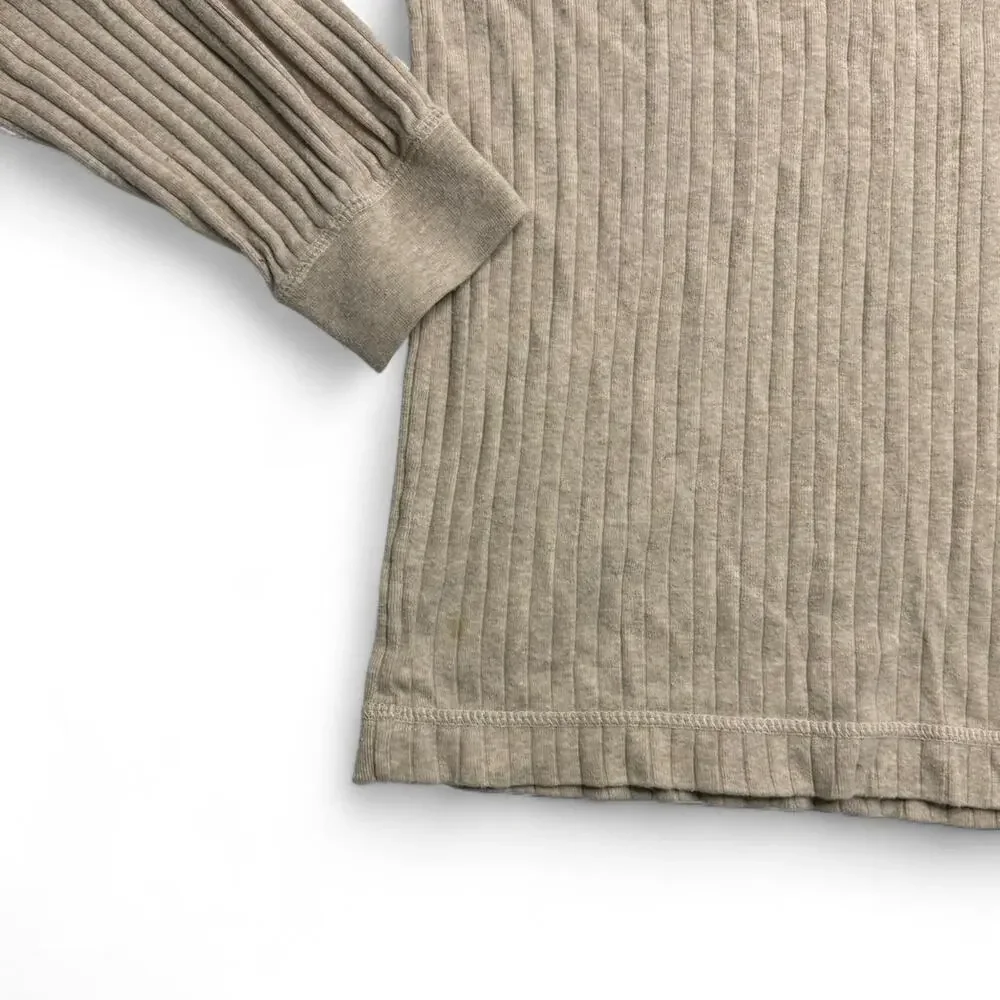 Levi’s Jeans Ribbed Henley Long Sleeve Shirt Beige XL